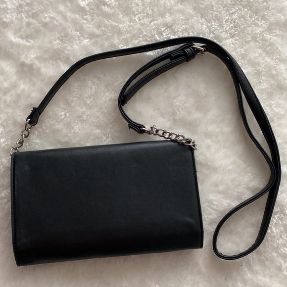 Nine West Crossbody Flap Wallet - Black - Picture 3 of 12